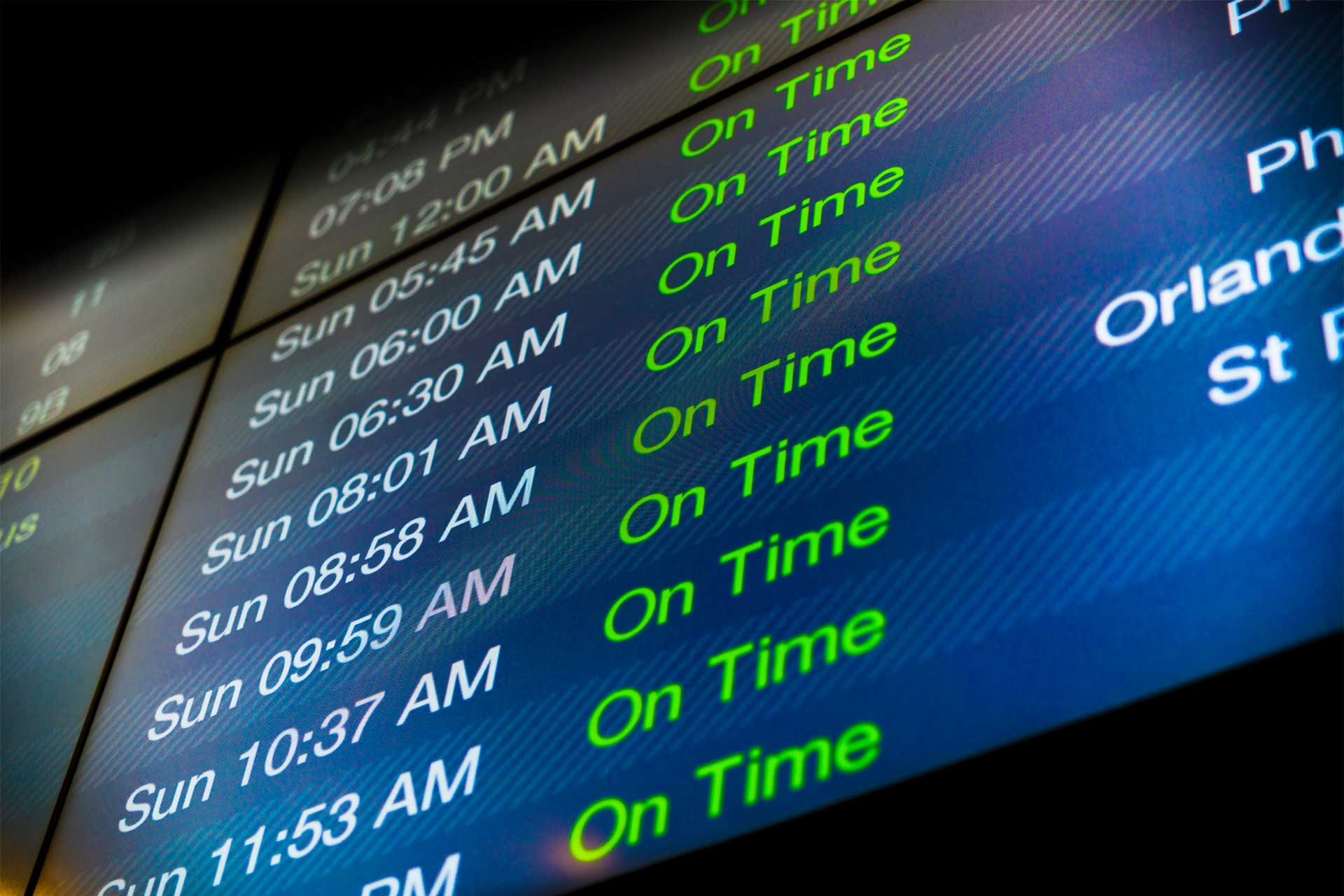 airline departure board